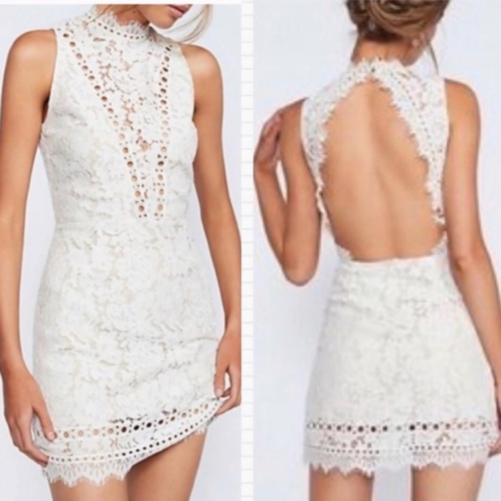 Saylor White Lace Dress (Medium)